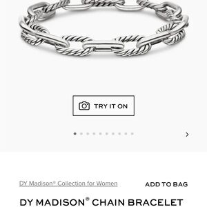 David Yurman Twisted Silver Chain Bracelet